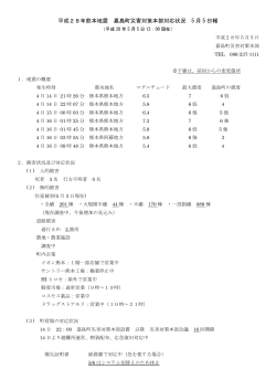 平成28年熊本地震 嘉島町災害対策本部対応状況 5 月 5 日報