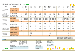 H28年度 のびのびカレンダー 9 13 23 18 19 17 20 20 17 19 19 20 19