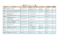販 売 チ ケ ッ ト 一 覧 - まなみーる 岩見沢市民会館・文化センター