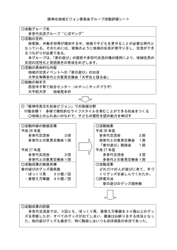 阪神北地域ビジョン委員会グループ活動評価シート 活動