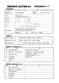 参加団体紹介カード