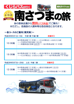 各コースのご案内 - 2016 吹上浜 砂の祭典 in 南さつま