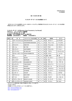 JRA報道室 5月7日（土） チャーチルダウンズ競馬場 1 1/4 マイル（約