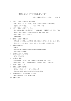 市民大学オープン講座「協働によるうらやすの景観まちづくり」