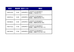 16/5/01(日) 13:25 J SPORTS 1 J SPORTS STADIUM2016 『広島 vs