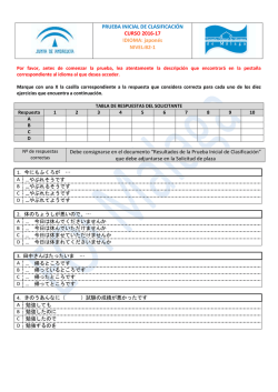 japon&eacute;s NIVEL:B2-1 Debe consignarse en el documento