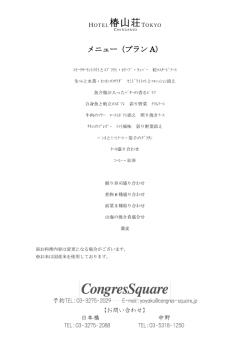 メニュー（プラン A）