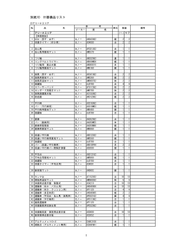 別紙10 什器備品リスト（PDF：200KB）