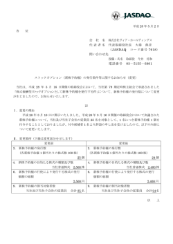 （新株予約権）の発行条件等に関するお知らせ
