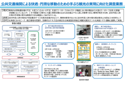 公共交通機関による快適・円滑な移動のための  ぶら観光の実現に向け
