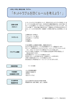 ネットルール作成 プログラム概要（PDF）
