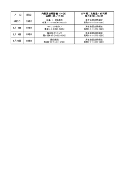 月 日 曜日