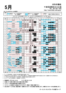 5月 - 千葉県国際総合水泳場