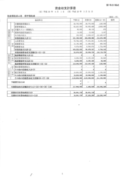 資金収支計算書（第1号の1）