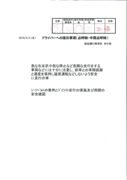 統括運行管理者からの事故防止資料 （2016/05/04）