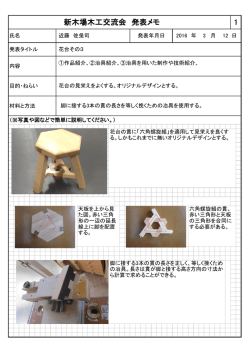 花台その 3 - 新木場木工交流会