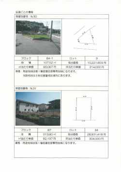 区画ごとの地積や価格等（PDF：320KB）
