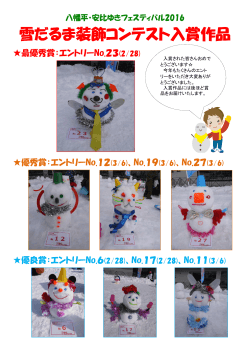 雪だるま装飾コンテスト入賞作品