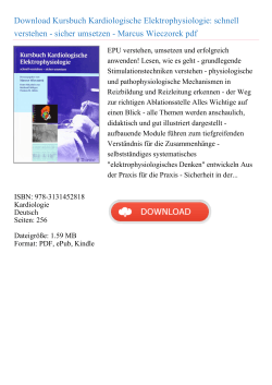 Kursbuch Kardiologische Elektrophysiologie: schnell verstehen