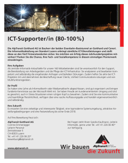 ICT-Supporter/in (80-100%)
