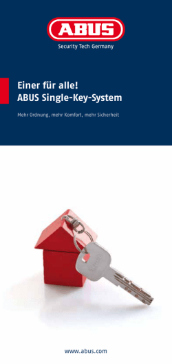 Einer f&uuml;r alle! ABUS Single-Key