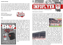 Infoflyer zum Heimspiel