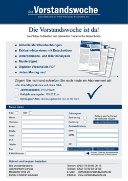 Die Vorstandswoche ist da!