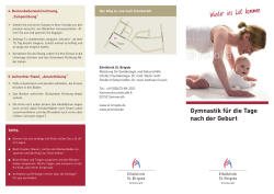 Flyer Beckenbodengymnastik