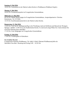 Gottesdienst als PDF - in der Stadt Lorch!