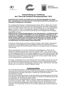 Ausschreibung 2016 - Sportjugend Hessen
