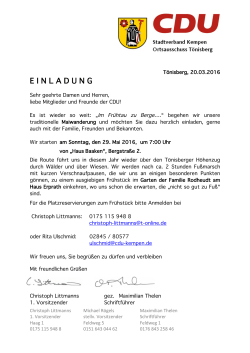 einladung - CDU Kempen