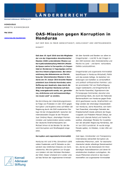 OAS-Mission gegen Korruption in Honduras - Konrad