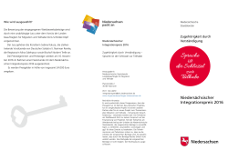 Flyer zum Niedersächsischen Integrationspreis