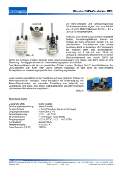 Miniatur DMS-Verstärker MDU - Messotron Hennig GmbH & Co KG
