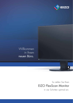 EIZO FlexScan-Monitor in vier Schritten optimal einstellen
