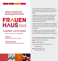 Infofolder Frauenhaus Tirol (DE)