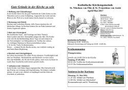 Gute Gr&uuml;nde in der Kirche zu sein