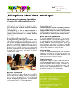 Information für ältere Schülerinnen und Schüler