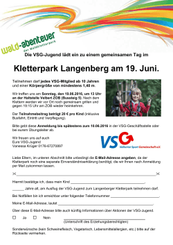 Einladung Kletterpark der VSG Jugend für den 19. Jun als pdf