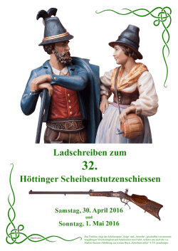 H&ouml;ttinger Scheibenstutzenschie&szlig;en 2016