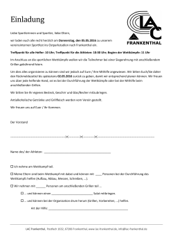 Einladung - LAC Frankenthal