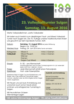 Ausschreibung Volleyball 2016 - Faust