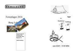 Ferienlager 2016 Burg Lohra - Pastoralverbund Rietberg-Süd