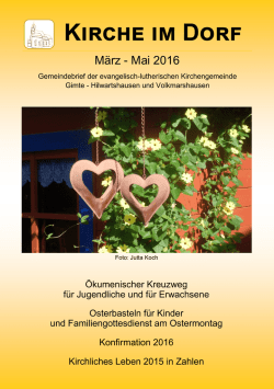 aktueller Gemeindebrief - Kirchengemeinde Gimte