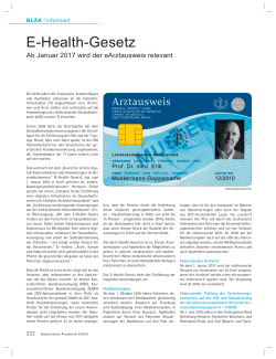 E-Health-Gesetz - Bayerisches &Auml;rzteblatt