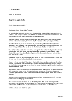 12. Rosenball Begrüßung Liz Mohn