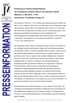 Pressemitteilung - Jüdisches Museum Frankfurt