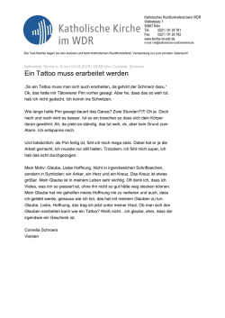 Ein Tattoo muss erarbeitet werden