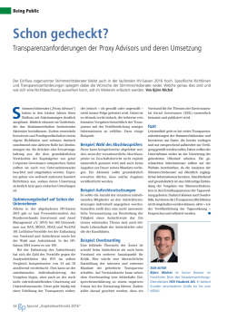 GoingPublic Magazin "Kapitalmarktrecht 2016"