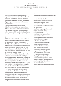 I. Der bayrische Fernsehjournalist Dieter Wieland beginnt einen